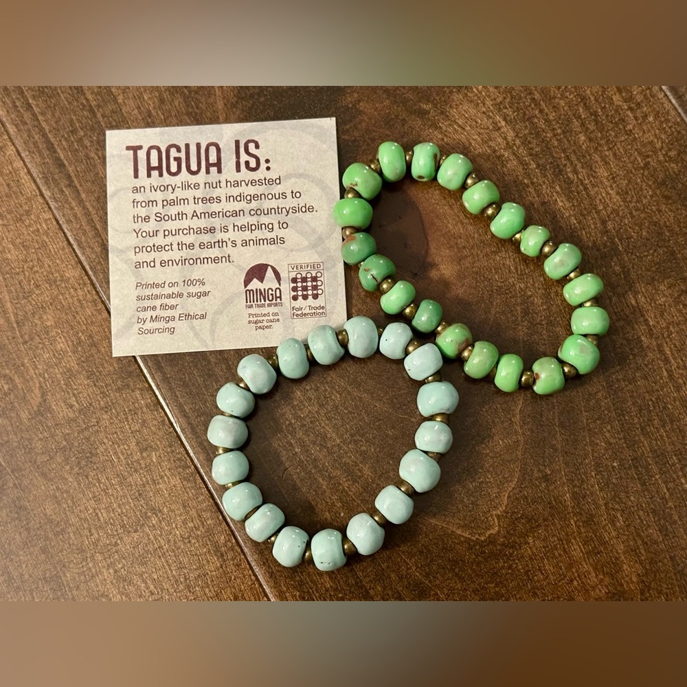 🌟 NWOT Tagua Stone Bracelets